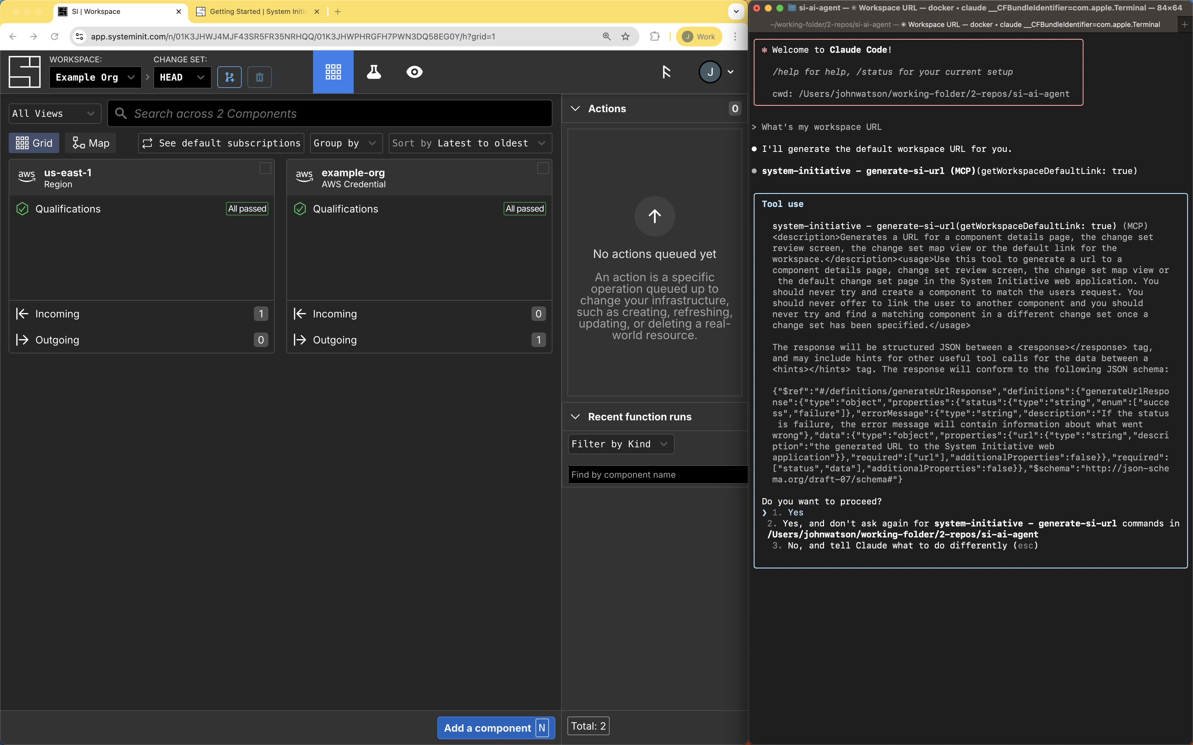 Getting workspace URL