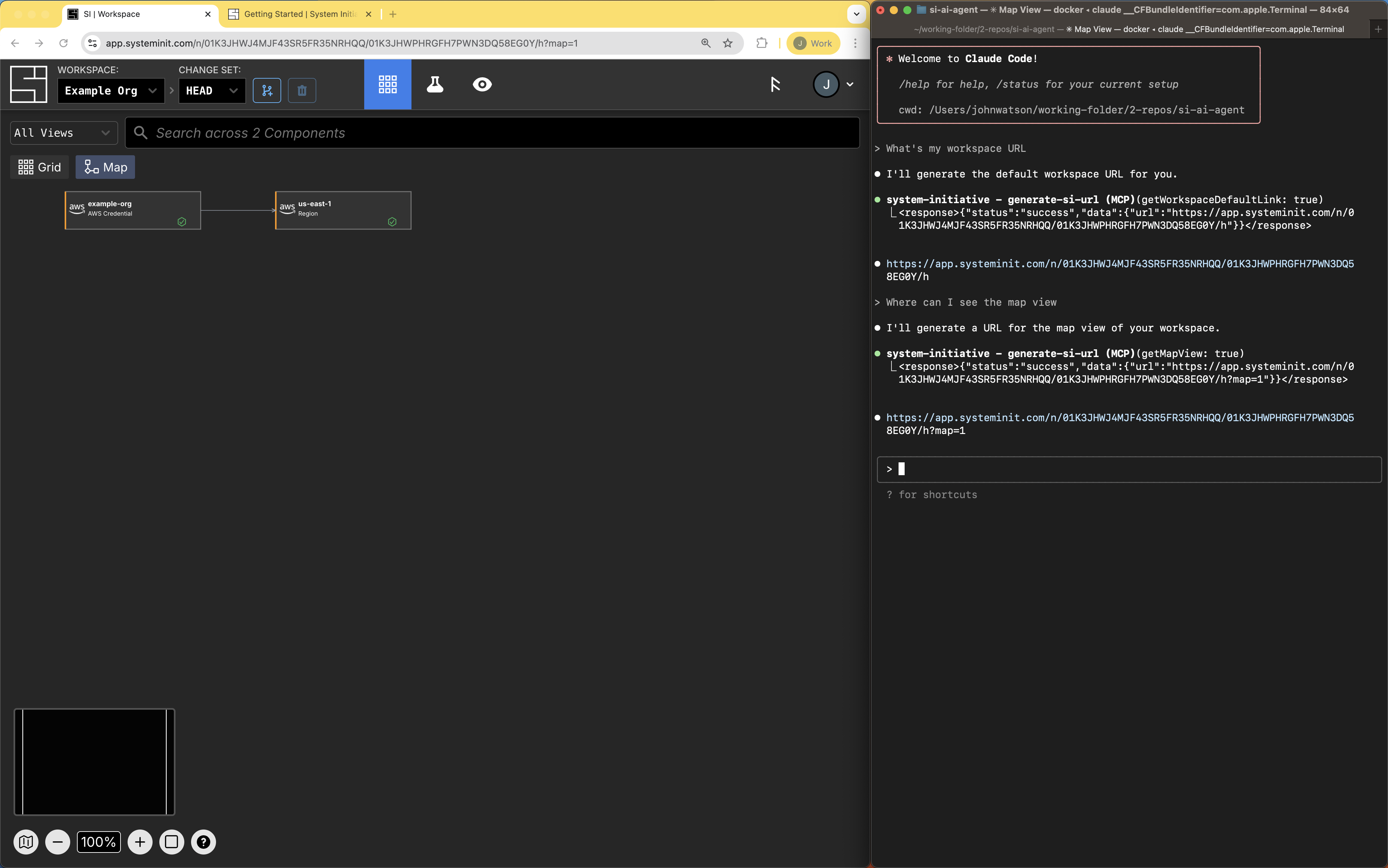 Map view interface