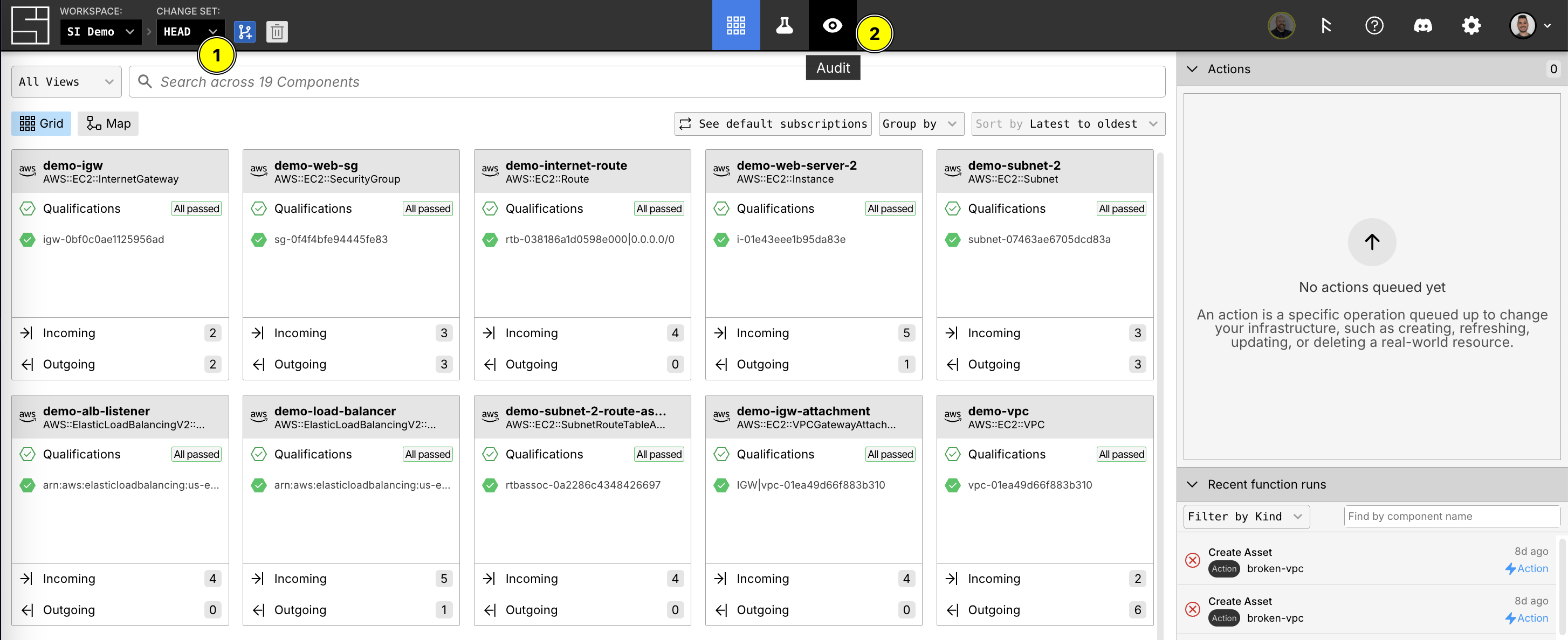 Click the relevant icon