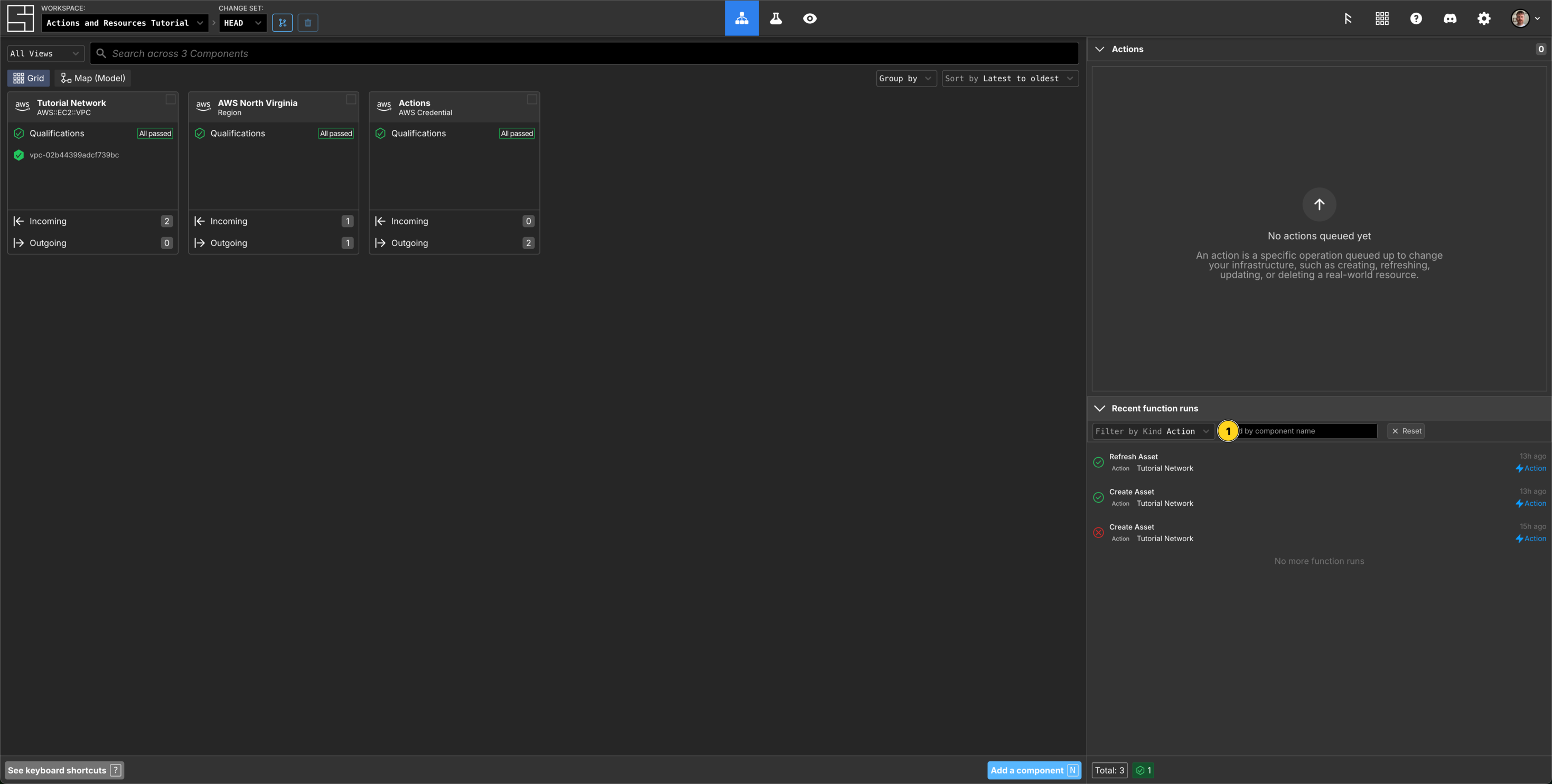 Checking the successful create action result