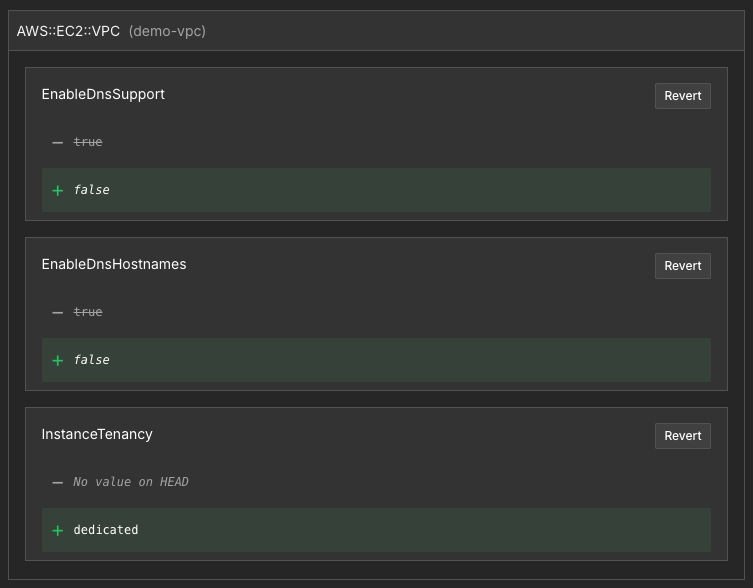 Component Change Details