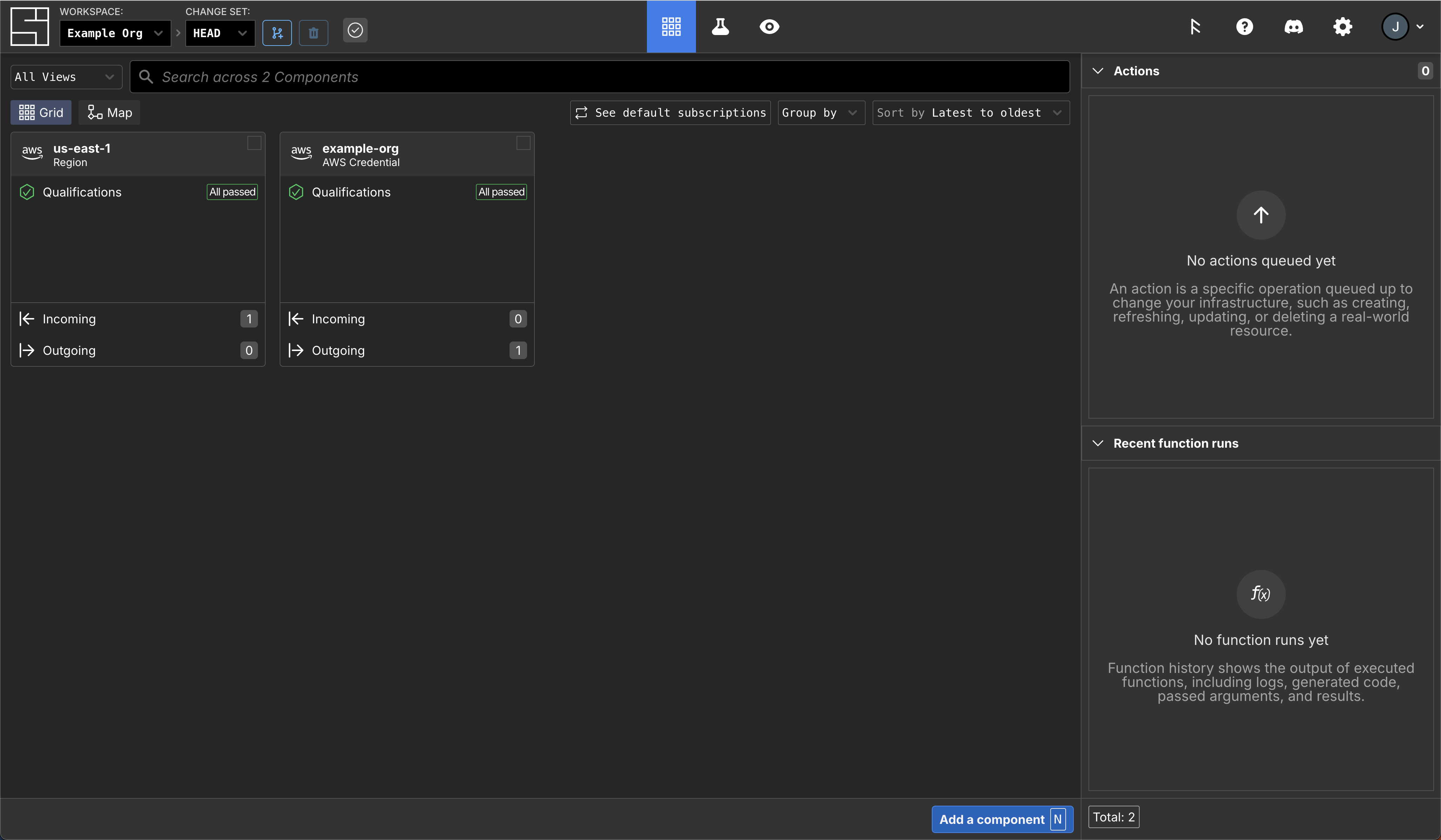 Authenticated workspace