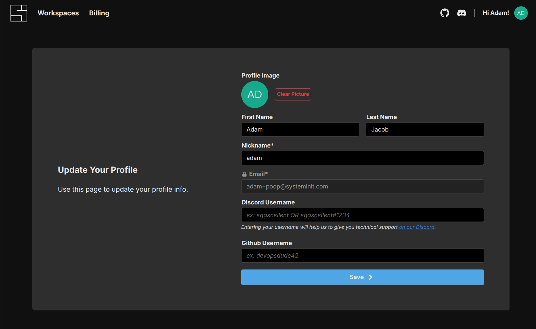 Set Profile