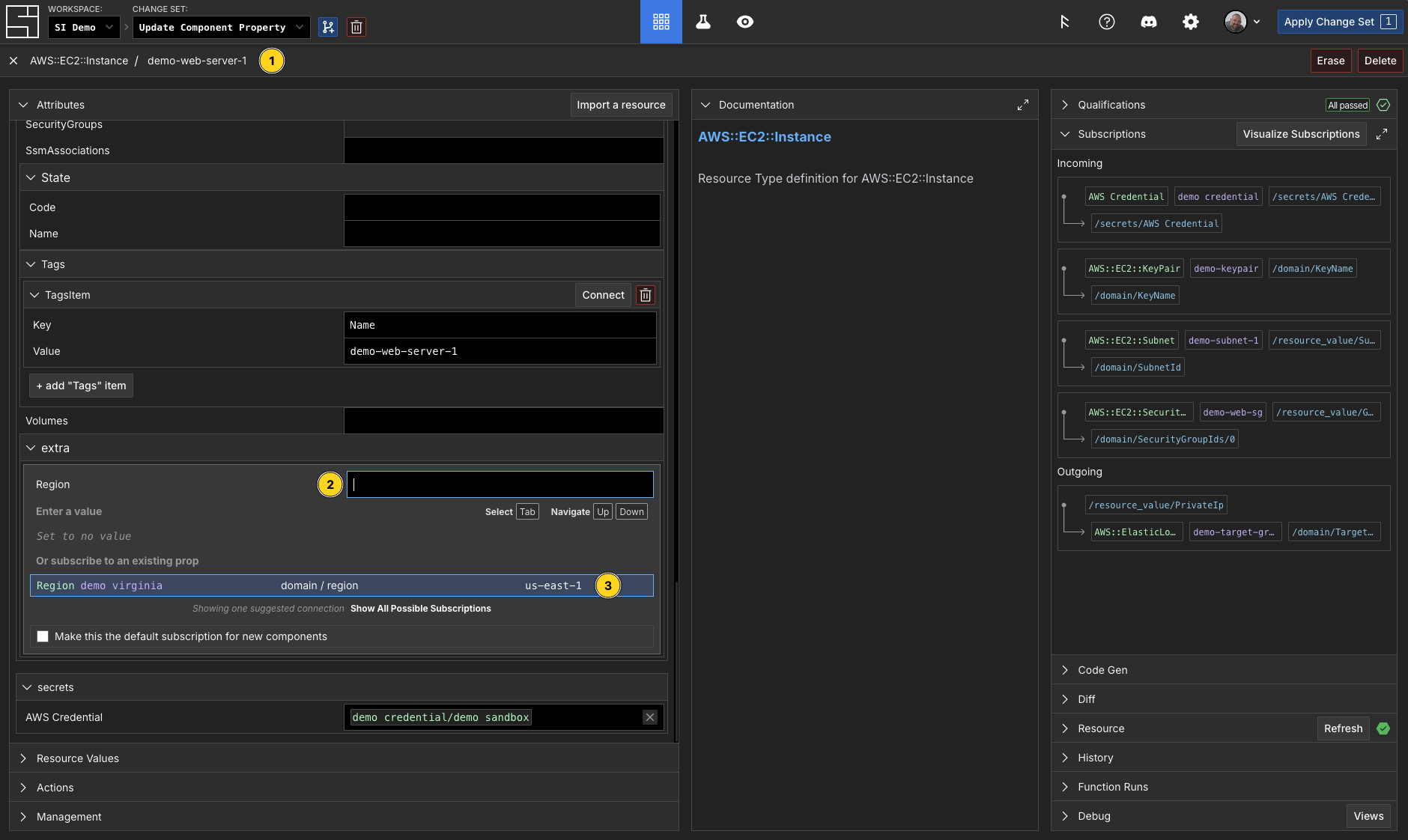 Subscribing to an attribute