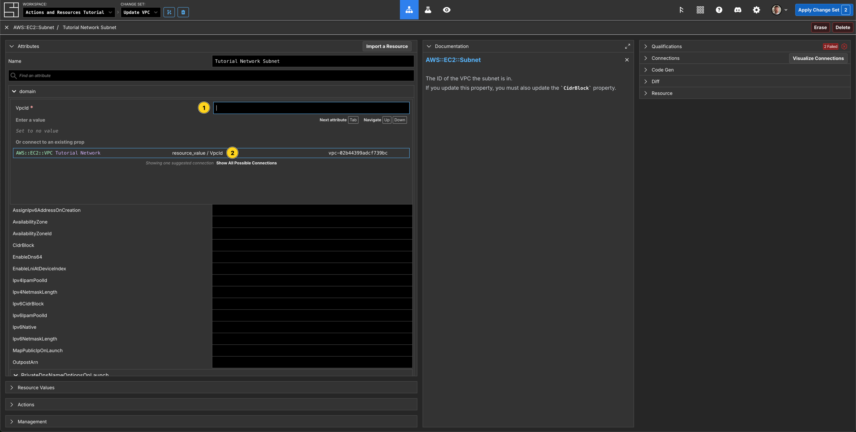 Subscribe Subnet to VPC ID