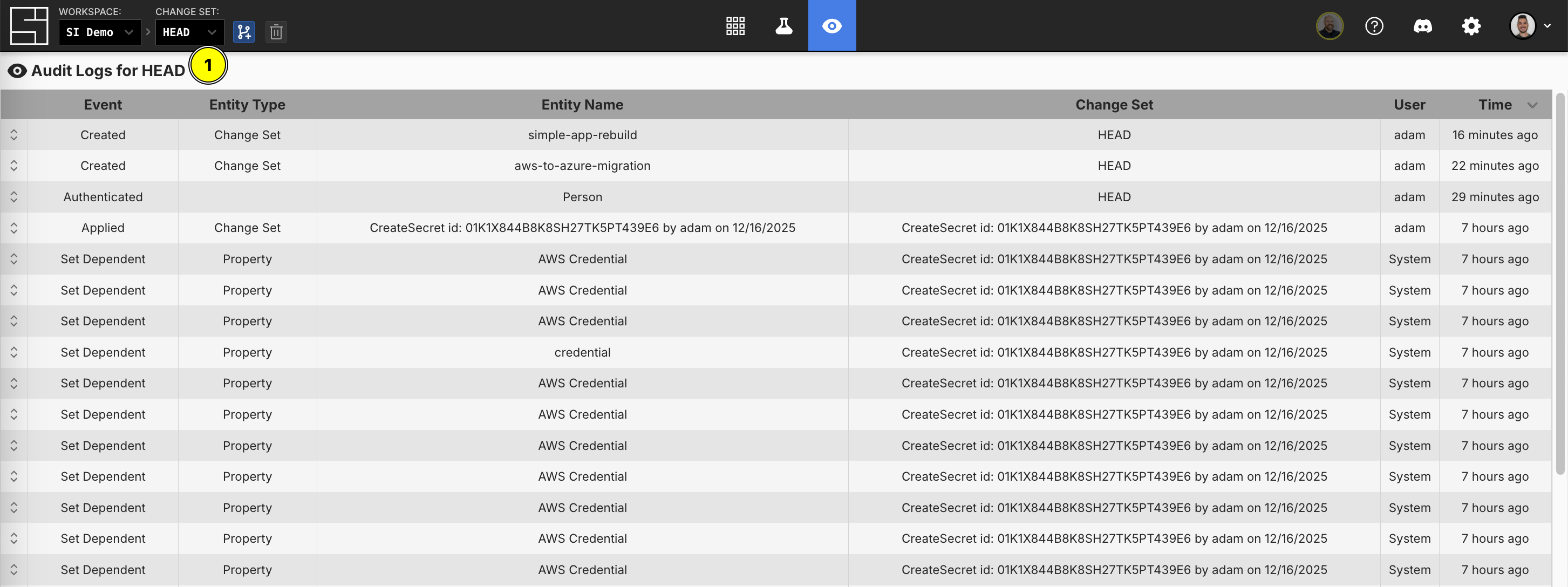 Open the picker on HEAD
