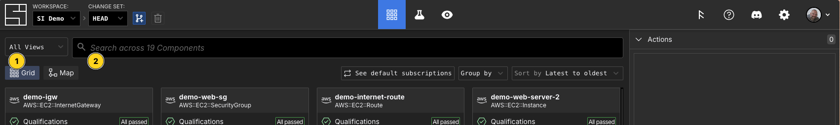 Searching Components in the Web Application
